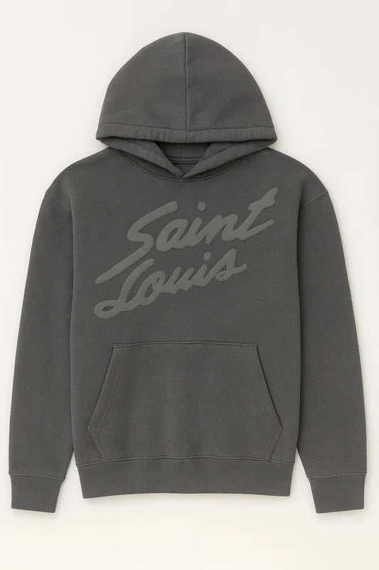 Saint Louis Drop Shoulder Hoodie Grey