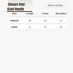 Closure oversized Hoodie (brown)