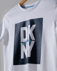 DKNY KIDS WHITE PHOTO T-SHIRT