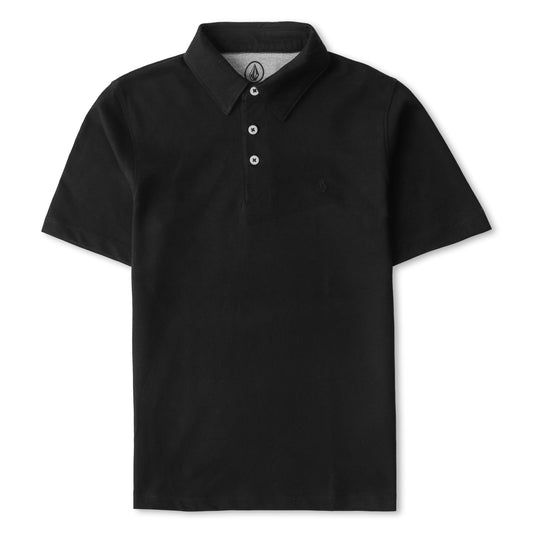 VOLCOM - BOYS KIDS BLACK POLO