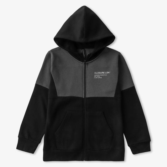 CLOSURE KIDS BLACK DARK GREY ZIPPER