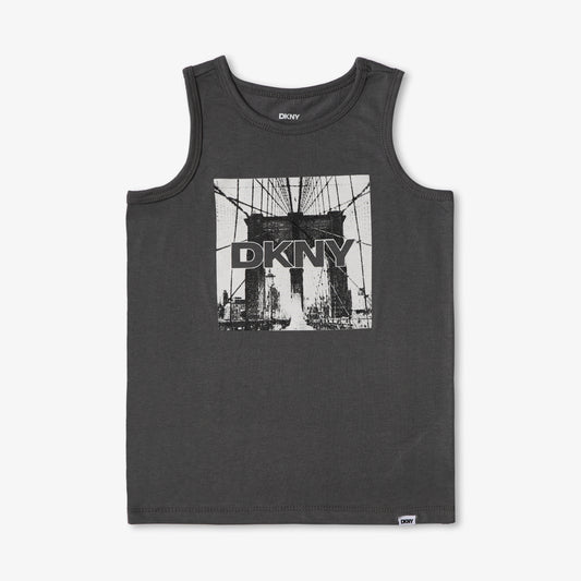 DKNY Kids Dark Grey Tank Top