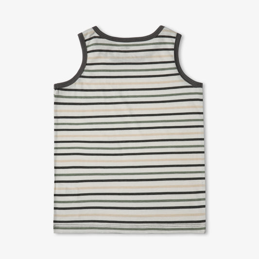 DKNY Kids Grey Striped Tank Top