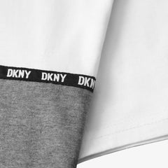 DKNY Kids Grey and White Polo