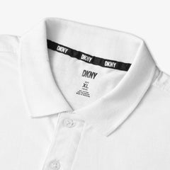 DKNY Kids Grey and White Polo