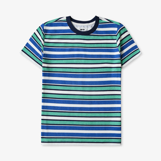 DKNY Kids Blue-Green Strip T-shirt