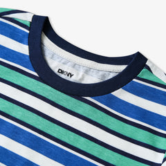 DKNY Kids Blue-Green Strip T-shirt