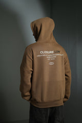 Closure oversized Hoodie (brown)