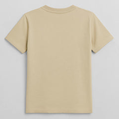 DKNY Kids cream T-shirt with blue pocket