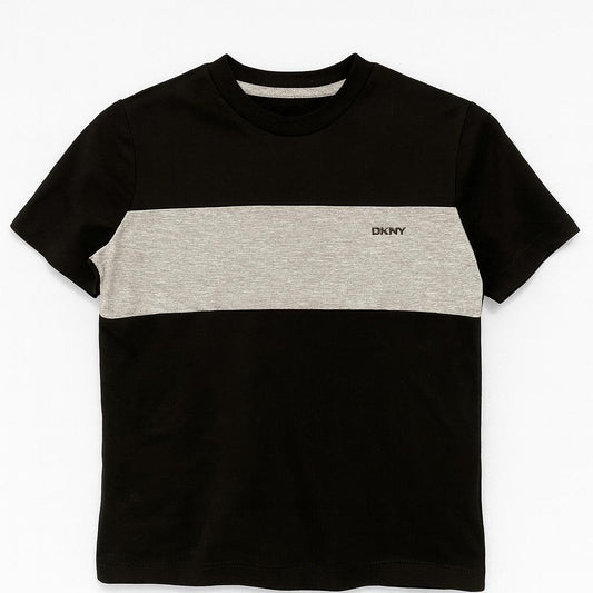 DKNY Kids Black T-shirt with Grey patch
