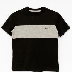 DKNY Kids Black T-shirt with Grey patch