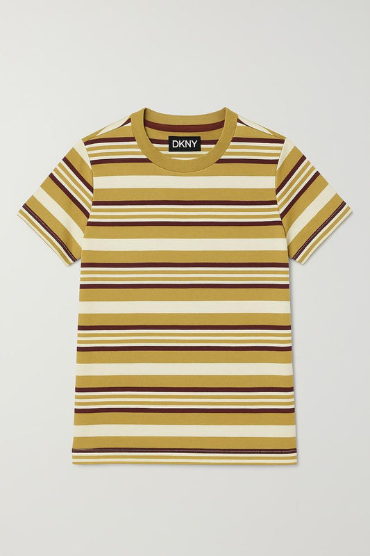 DKNY Kids Brown Strips T-Shirt
